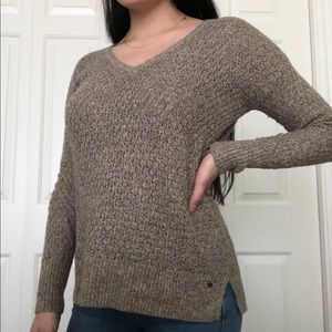 neutral v-neck sweater american eagle